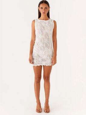 Peppermayo Bea mini dress ivory